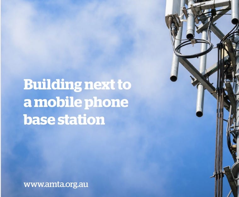 Building next to a mobile phone base station